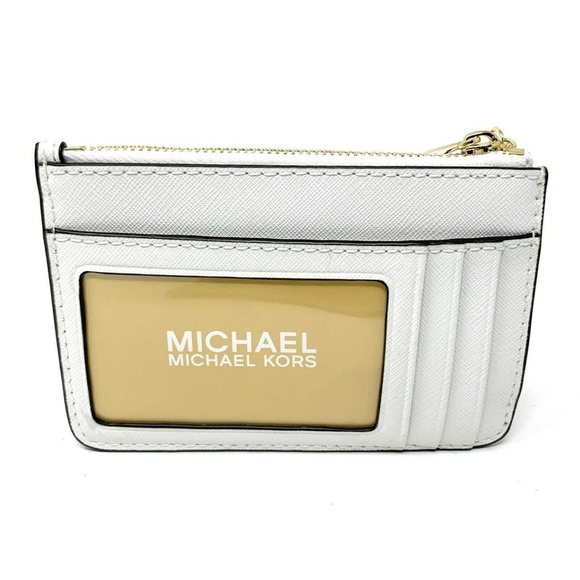 Michael Kors Jet Set Travel Small Coin Pouch White - Picture 2 of 4